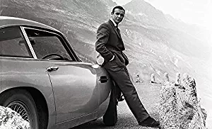 Sean Connery - James Bond - Aston Martin DB5 - Movie Star Portrait Poster