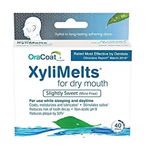 OraCoat, XyliMelts for Dry Mouth Care 160 discs, All Natural, Gluten Free, No Preservatives, Helps Neutralize Acids.