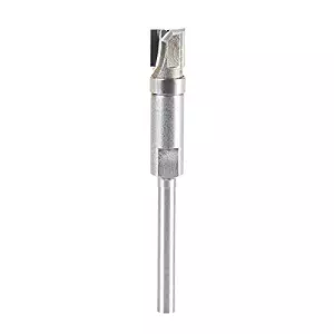 Amana Tool 47223-S MiniatureFlush Trim Plunge Template1/4 D x 1/4 CH x 1/8 Inch SHKCarbide Tipped Router Bit with Mini 1/4 D Upper Ball Bearing