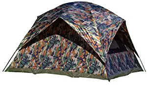 Texsport 5 Person Headquarters Camo Square Dome Family Camping Backpacking Tent