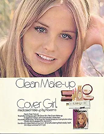 Cybill Shepherd for Clean Make-up Cover Girl by Noxzema ad 1971