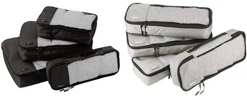 AmazonBasics 8-Piece Packing Cube Set - 1 Large, 1 Medium, 1 Small, and 5 Slim