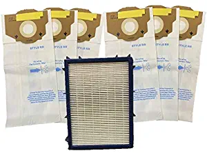 Ultra Fresh 6 Eureka Type RR Vacuum Bags 61115, 61115-12, 61115A, 61115B + 1 HF-2 Hepa Filter