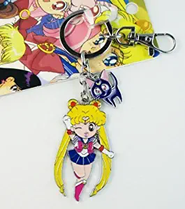 5Star-TD Sailor Moon Tsukino Usagi with cat Key Chain Keyring Keychain