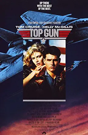 Tom Cruise and Kelly McGillis in Top Gun movie art 24x36 Poster