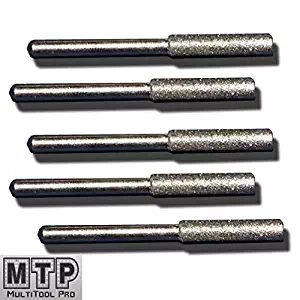 MTP Tm 5pc 7/32" Diamond Chainsaw Sharpener Burr Stone File Fits Dremel 1453 Craftsman Chicago Black & Decker Husqvarna Ryobi Echo Poulan Gas / Electrical Chain Saw