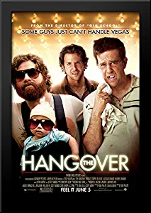 The Hangover 28x40 Large Black Wood Framed Print Movie Poster Art