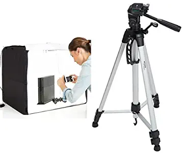 AmazonBasics Portable Photo Studio with 60-Inch Lightweight Tripod and bag