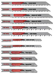 CRAFTSMAN Jigsaw Blades, U-Shank Set, 12-Piece (CMAJ2SET12)