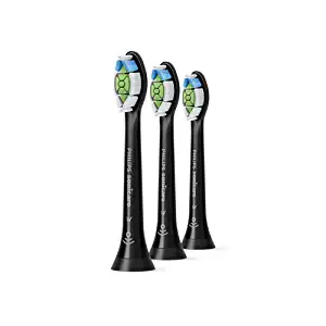 Philips Sonicare DiamondClean Replacement Toothbrush Heads, HX6064/95, BrushSync Technology, Black-3 Pack