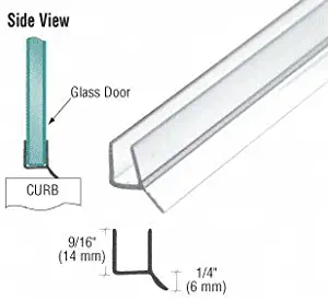 SHOWERDOORDIRECT Frameless Shower Door Seal for 3/8-Inch Glass, 98-Inch