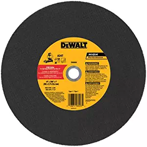 DeWalt DW8003 14 x 3/32 x 7/64 x 1 Stud Cutter Chop Saw Wheel, Light Metal