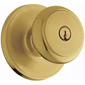 WEISER Lock GA531 T3 SMTK4 MS 6LR1 Troy Entry Knob, Bright Brass