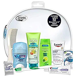 Convenience Kits Women's Deluxe 10-Piece Travel Kit, Featuring:Fructis Hair Products