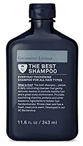 Grooming Lounge Best Shampoo, Men's Volumizing Shampoo, Helps Thicken Hair With Biotin. All Hair Types, Sulfate-Free, Paraben-Free, 11.6 oz.