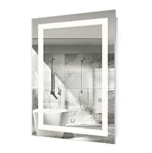 Krugg LED Bathroom Mirror 24 Inch X 36 Inch | Lighted Vanity Mirror Includes Defogger & Dimmer| Wall Mount Vertical or Horizontal