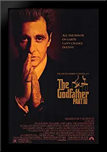 The Godfather Park III 28x40 Large Black Wood Framed Print Movie Poster Art