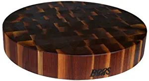 John Boos Block WAL-CCB183-R Classic Collection Walnut Wood End Grain Round Chopping Block, 18 Inches Round x 3 Inches