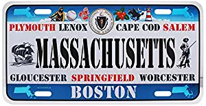 Dimension 9 Home Decorative Plate, Massachusetts