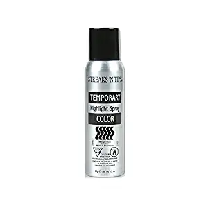 Streaks 'N Tips Midnight Black Temporary Spray-on Hair Color, 3.5 oz