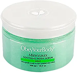 Obey Your Body Mineral Body Salt Scrub Treatment Exfoliating Kiwi - ADSBeauty, 300ml/10.5 fl oz