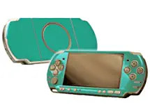 Teal Turquoise Vinyl Decal Faceplate Mod Skin Kit for Sony PlayStation Portable 3000 Console by System Skins