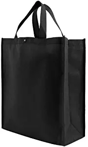 Simply Green Solutions Simply Green Solutions Reusable Grocery Tote Bag Large 10 Pack - Black