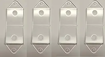Clear Rocker Switch Plate Cover Guard 4 Pack - Keeps Light Switch ON or Off Protects Your Lights or Circuits from Accidentally Being Turned on or Off.