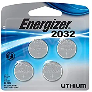 Energizer Watch/Electronic Batteries, 3 Volts, 2032, 4 (2x2) Batteries (Lithium Button Cell)