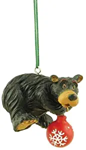 Bear Holding a Ball As If Decorating Tree, Collectible Ornament, 3-inch