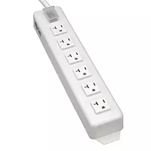 Tripp Lite 6 Outlet Home & Office Power Strip, 20A, 15ft Cord with 5-20P Plug (TLM615NC20)