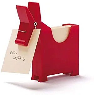 Monkey Business Morris The Donkey - Desktop Note Pad, Note Dispenser and Pen Holder, for Memo, Notes, Block of 140 Blanks, Black/Red/White MM243