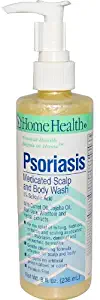 Home Health Psoriasis Medicated Scalp & Body Wash - 2% Salicylic Acid, 8 fl oz - Relieves Itching, Redness & Irritation from Dandruff & Seborrheic Dermatitis - Non-GMO, Paraben-Free, Vegetarian