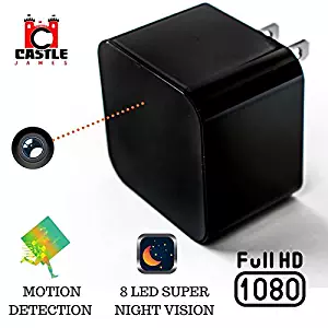 Hidden Wall Camera - USB Charger Camera - Hidden Security Cameras - Concealed Electronic - Night Vision Detection - HD - Home Invasion Detector - Motion Detector - Dual USB Ports - Hidden Cam