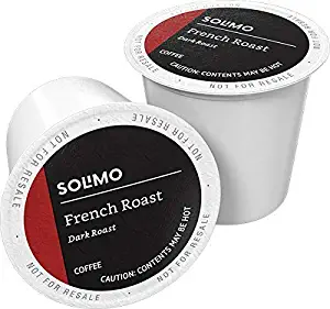 Amazon Brand - 24 Ct. Solimo Coffee Pods, French Roast, Compatible with Keurig 2.0 K-Cup Brewers