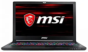 CUK MSI GS63 Stealth Gamer Notebook (Intel i7-8750H, 16GB RAM, 256GB SSD + 1TB HDD, NVIDIA GeForce GTX 1060 6GB, 15.6" FHD IPS-Level, Windows 10 Home) Gaming Laptop Computer