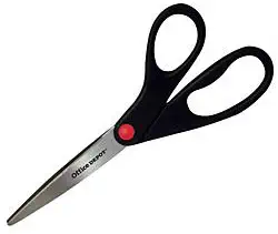 Office Depot Economy-Priced Scissors, 8in. Offset, Black Handles