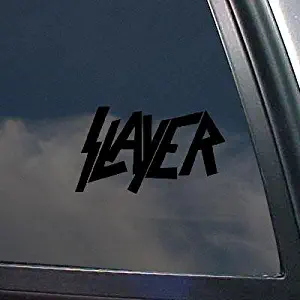 SoCool - SLAYER Rock Band - Decal Vinyl 6" wide (Color BLACK) decal laptop tablet skateboard car windows sticke