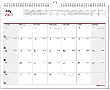Office Depot Monthly Academic Desk Calendar, 8-1/2